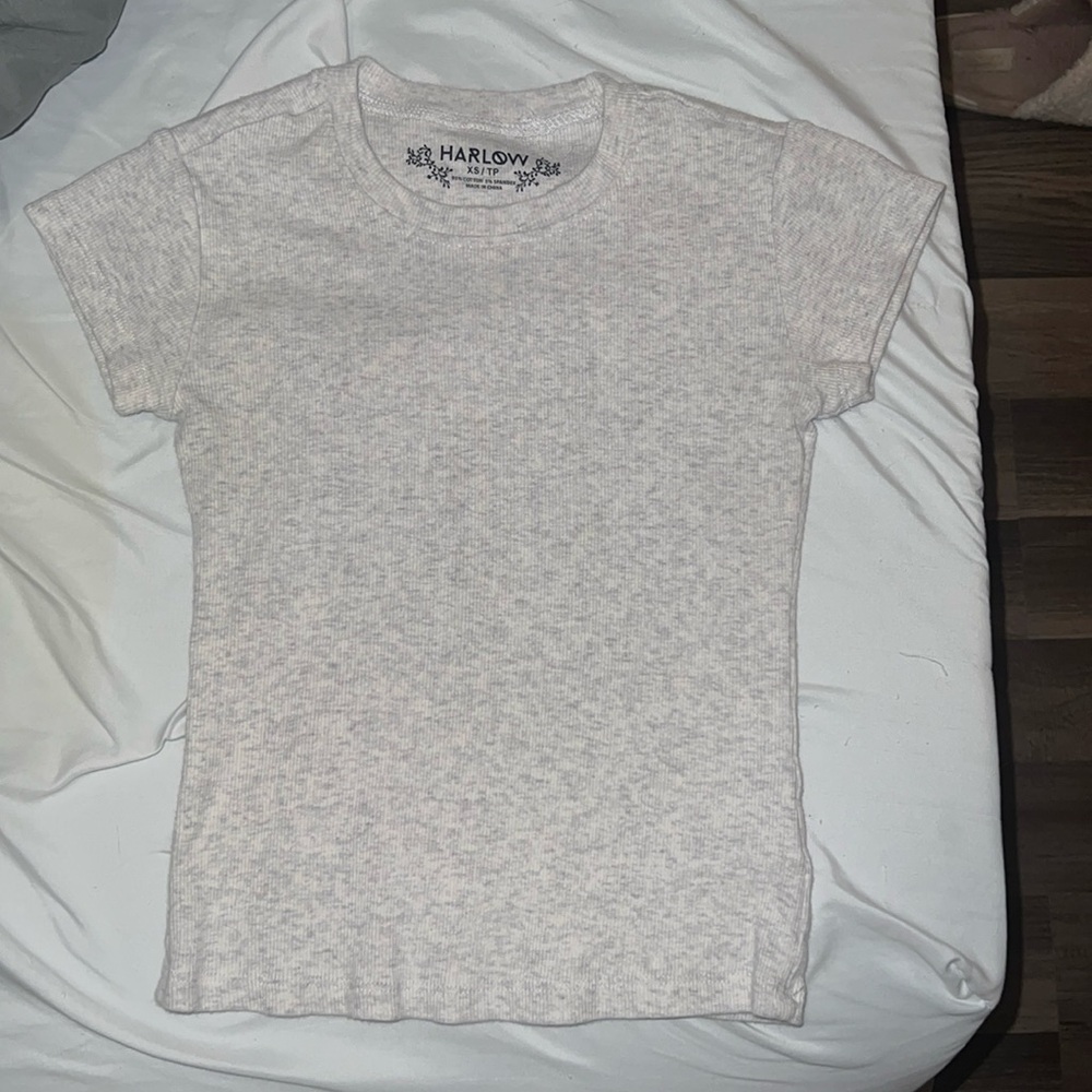 Harlow baby tee heather grey